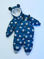 Sinsay - Slidinėjimo kelnės su petnešomis Mickey Mouse - plieninė žalia