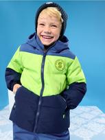 Sinsay - Siūta puffer striukė su kapišonu - multicolor