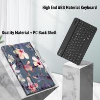 Fintie Klaviatūros dėklas, skirtas Samsung Galaxy Tab A9 Plus 11 colių 2023 planšetiniam kompiuteriui Sm-x210/x216/x218, klaviatūros dangtelis su magnetine nuimama vokiška Bluetooth klaviatūra, žydintis hibiskas