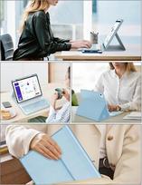Jademall Klaviatūra Ipad Pro 13 M4 - Belaidė klaviatūra su apšvietimu, skirta Ipad Pro 13 M4 2024, apsauginis dėklas su pieštuko laikikliu, Qwertz vokiečių