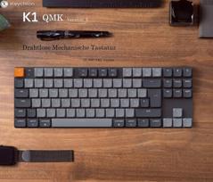 Keychron K1 Qmk itin plona belaidė mechaninė klaviatūra, De-iso 80% Tkl išdėstymas Bluetooth 5.2 Hot Swap žemo profilio Red switch, Rgb suderinama su Mac Windows Linux, 6 versija