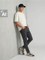 Sinsay - Slim fit džinsai su skalbimo efektu - juoda