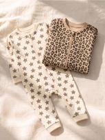 Sinsay - Medvilniniai šliaužtinukai su leopardiniu raštu 2 pack - kūno spalva
