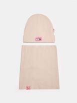 Sinsay - Medvilninė kepurė ir kaklo mova 2 pack Pusheen the Cat - kūno spalva