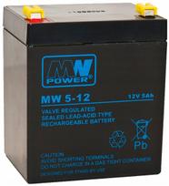 Akumuliatorius baterija Agm Vrla Mw Power 5ah 12v Mw5 Mw5-12 Signalizacija Centralė F1