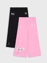 Sinsay - Medvilninės wide leg kelnės su spauda 2 pack Disney - multicolor