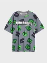 Sinsay - Medvilniniai marškinėliai su spauda Minecraft - juoda