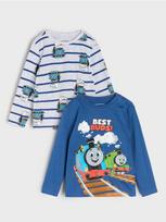Sinsay - Medvilniniai marškinėliai su spauda 2 pack Thomas&Friends - indigo