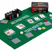 Pokerio texas black jack kortų rinkinys, 200 žetonų