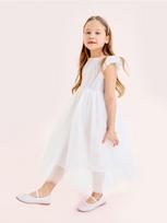 Sinsay - Tiulio babydoll suknelė - balta