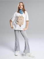 Sinsay - Trumpų rankovių marškinėlių ir kelnių komplektas Pusheen the Cat - multicolor