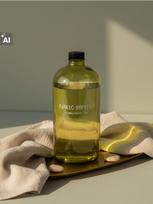 Sinsay - Stiklinis butelis audinių minkštikliui - blyškiai žalia