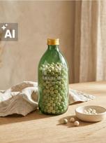 Sinsay - Stiklinis butelis skalbimo priemonėms - žalia