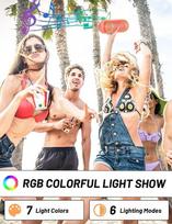Notabrick bluetooth garsiakalbis su rgb apšvietimu, nešiojama muzikos dėžutė su ipx7 atsparumu vandeniui, 30 w stereo poravimas, belaidis bluetooth 5.0, 24 valandų baterija namams, laukui, vakarėliams, kelionėms (oranžinis)