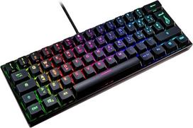 Surefire Kingpin M1 60% mechaninė žaidimų klaviatūra (itališkas), maža ir mobili žaidimų klaviatūra, Rgb klaviatūra su apšvietimu, 100% anti-ghosting klavišai, itališkas išdėstymas Qwerty