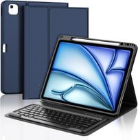 Jademall Klaviatūra Ipad Pro 13 M4 - Belaidė klaviatūra, skirta Ipad Pro 13 M4 2024, apsauginis dėklas su pieštuko laikikliu, Qwertz vokiečių