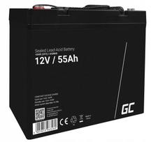 Akumuliatorius Agm Vrla 12v 55ah Valtims Saulės Sistemoms Neįgaliųjų Vežimėliams Ups Green Cell