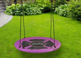 Sodo sūpynės tvirtos vaikams Gandro lizdas rožinis Just Fun 100 cm
