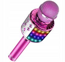 Karaoke Bluetooth mikrofonas su garsiakalbiu, rožinis
