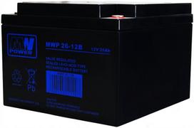 Akumuliatorius Baterija Agm Vrla Mw Power Mwp 26ah 12v Mwp26 Mwp26-12b Ups Signalizacija