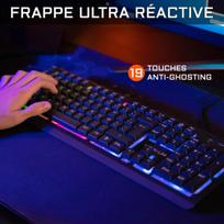 The G-lab Combo Iridium žaidimų klaviatūros ir pelės rinkinys su apšvietimu, Qwerty Usb, Anti-ghosting + žaidimų pelė Led 3200 Dpi - Gamer Pack Pc/ps4 Ps5/xbox One/xbox Series X -