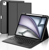 Jademall Klaviatūra Ipad Air 13 - Belaidė klaviatūra su jutikliniu kilimėliu, skirta Ipad Air 13 m2 2024/air 13 m3 2025, apsauginis dėklas su pieštuko laikikliu
