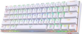Redragon K630 Dragonborn 60% laidinė rgb žaidimų klaviatūra, 61 klavišo kompaktiška mechaninė klaviatūra su mėlynais taktiliniais jungikliais, profesionalus tvarkyklių palaikymas, balta