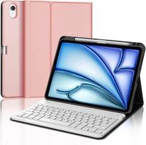 Jademall Klaviatūra Ipad Air 11 m2 - belaidė klaviatūra, skirta Ipad Air 11 m2 2024/air 11 m3 2025, apsauginis dėklas su pieštuko laikikliu, Qwertz vokiečių