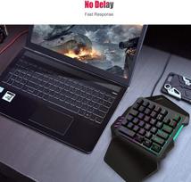 Laidinė Usb 35 klavišų vienos rankos mechaninė žaidimų klaviatūra profesionali e-sporto multimedijos mini klaviatūra su spalvingomis kvėpuojančiomis šviesomis