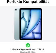 Klaviatūra, skirta ipad air 11 2025 m3/2024 m2 su jutikliniu kilimėliu, apsauginis dėklas su rašiklio laikikliu, dėklas su bluetooth magnetine qwertz apšvietimo klaviatūra, skirta ipad air 7/6 kartos 11 colių m3/m2, purple - lighting