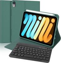 Fogari klaviatūra, skirta ipad mini 7 (a17 pro) 2024/mini 6 2021 8.3 colių, qwertz vokiečių klaviatūra magnetinė belaidė bluetooth nuimama, skirta ipad 6a/7a generazione 8.3 colių, tamsiai žalia