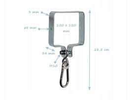 Metalinis spaustuvas 2 vnt. 120x120 kvadratinei sijai