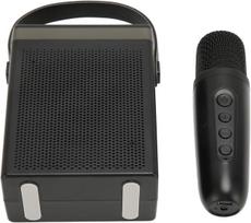 Bonaok 3-in-1 belaidis mikrofonas su garsiakalbiu visiems išmaniesiems telefonams, nešiojamas rankinis mikrofonas - juodas (juodas)