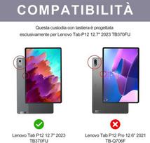 Occtingkind Lenovo Tab P12 Pro 12.7 colių klaviatūros dėklas su apšvietimu, bluetooth, rožinis