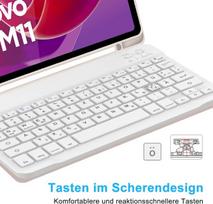 Sengbirch klaviatūros dėklas, skirtas Lenovo Tab M11 2024 11 colių (tb330fu/tb330xu) - Qwertz vokiečių klaviatūra, nuimama belaidė bluetooth klaviatūra, skirta Lenovo Tab M11 11 2024 colių, šviesiai rožinė