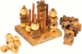 Logica Spiele Art. Tic-tac-toe 3d medinis strateginis žaidimas