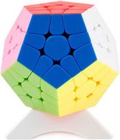 Ojin Mr.m 12 Surface 3 x 3 megaminx m dodekaedro kubas gigaminx megaminx matinis paviršius sklandžiai besisukantis galvosūkių kubas sklandus galvosūkis su kubo trikoju (be lipdukų)