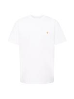 Carhartt WIP Marškinėliai 'Chase' aukso geltonumo spalva / balta