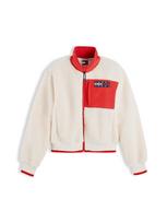 Tommy Jeans Flisinis džemperis ryškiai raudona / balta
