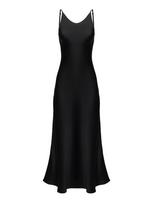 Serena Silueta Suknelė 'Midi satin slip dress 'Majestic'' juoda