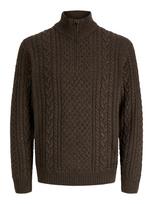 JACK & JONES Megztinis 'JPRBLUCALLUM' tamsiai ruda