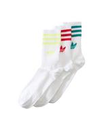 ADIDAS ORIGINALS Kojinės '3 STRIPES CREW SOCKS 3' pastelinė geltona / nefrito spalva / raudona / balta