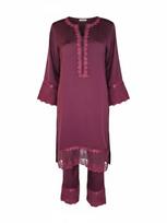 Radwa Tunika 'RADWA 2 PCs Women's Floral Co-ord Set' tamsiai raudona