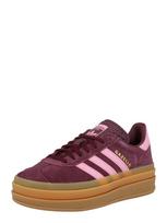 ADIDAS ORIGINALS Sportbačiai 'Gazelle Bold' auksas / ryškiai rožinė spalva / burgundiško vyno spalva