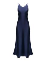 Serena Silueta Suknelė 'Midi satin slip dress 'Majestic'' tamsiai mėlyna