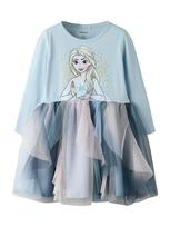 NAME IT Suknelė 'NMFSori Frozen' mėlyna / pastelinė mėlyna / auksas / pastelinė rožinė