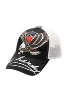 Ed Hardy Kepurė 'Soaring Eagle' aukso geltonumo spalva / omarų spalva / juoda / natūrali balta