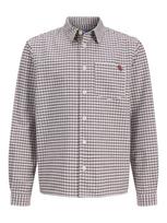 Jack & Jones Junior Marškiniai 'JORFREDERIKSBERG' tamsiai ruda / juoda / balta