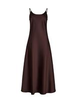 Serena Silueta Suknelė 'Midi satin slip dress 'Majestic'' šokolado spalva