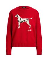 Lauren Ralph Lauren Megztinis rausvai pilka / raudona / juoda / vilnos balta